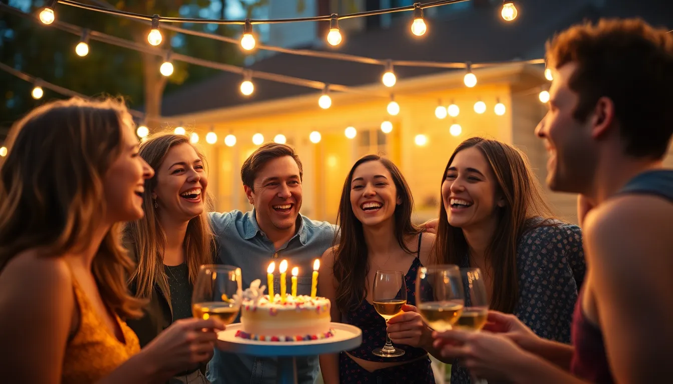 Candid Birthday Party Friends Gathering