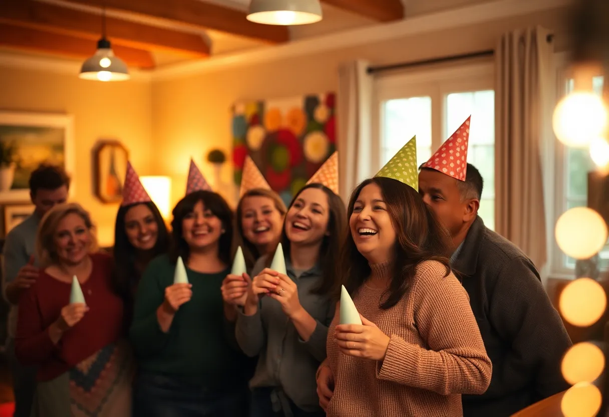 Joyful Birthday Celebration with Friends and Family