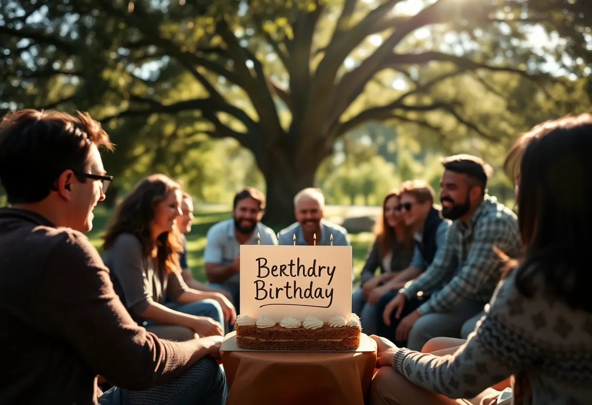 Outdoor Birthday Gathering with Handmade Card