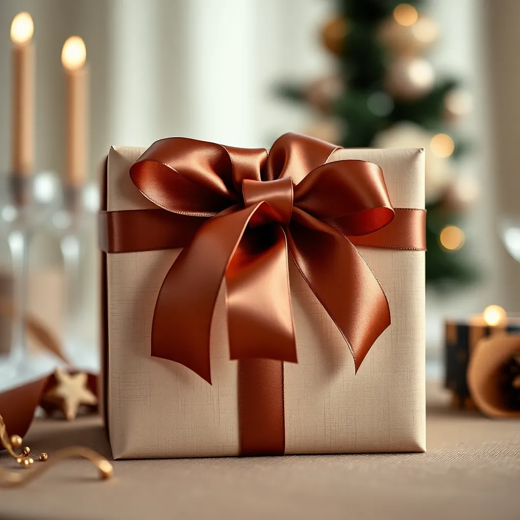 Elegant Birthday Gift with Satin Ribbon