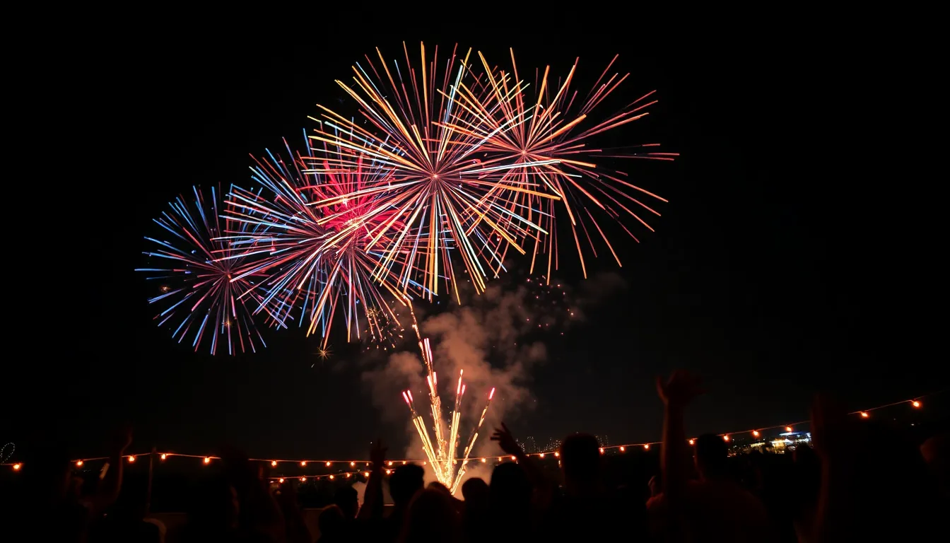 Stunning Birthday Fireworks Over Rooftop Party