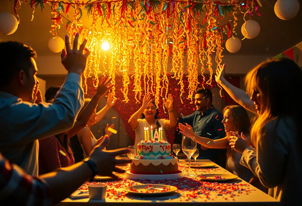 Dynamic Birthday Surprise Party Moment