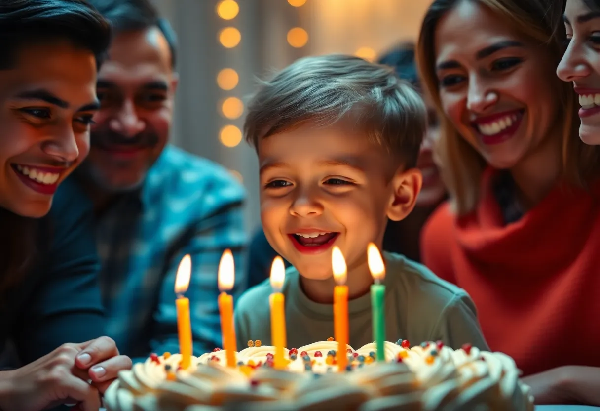 Child Blowing Out Birthday Candles