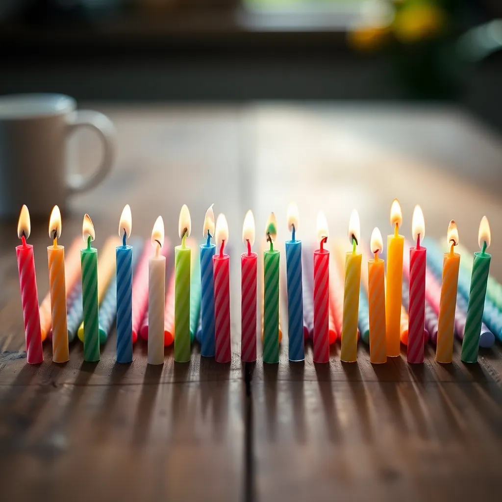 Colorful Birthday Cupcake Tower