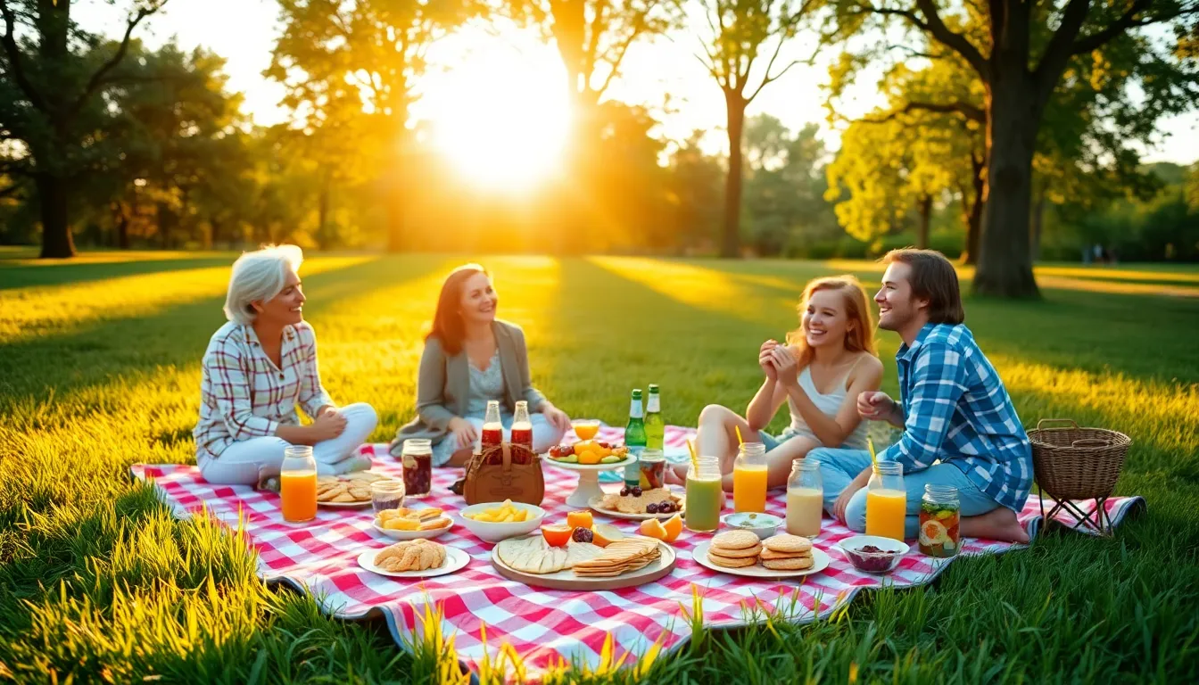 Charming Outdoor Birthday Picnic Setup