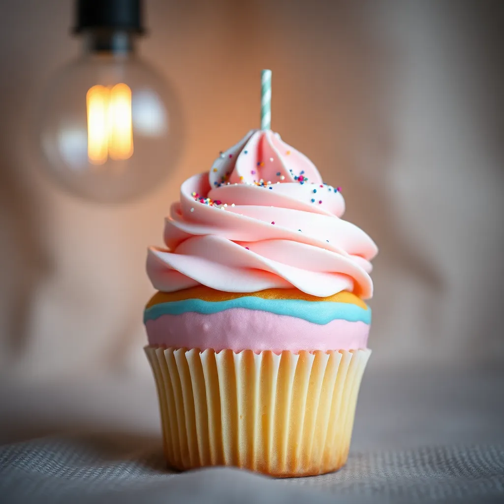 Child's Joyful Birthday Cake Moment