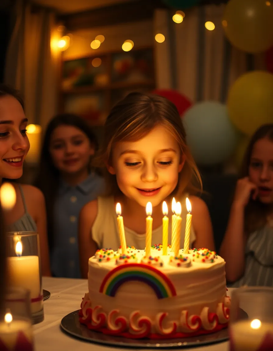 Friends Enjoying an Outdoor Birthday Party