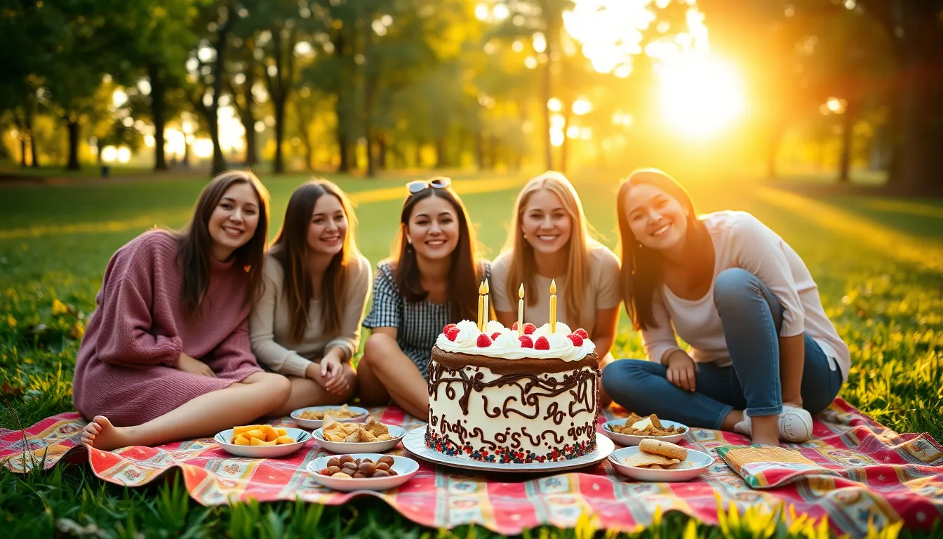 Close-up of a Beautifully Decorated Birthday Cake