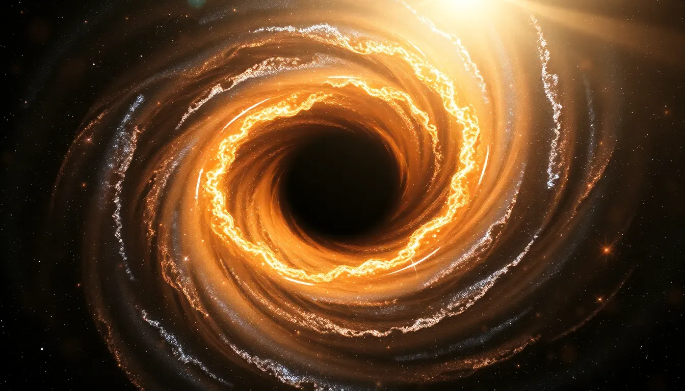 Black Hole at the Center of a Swirling Galaxy