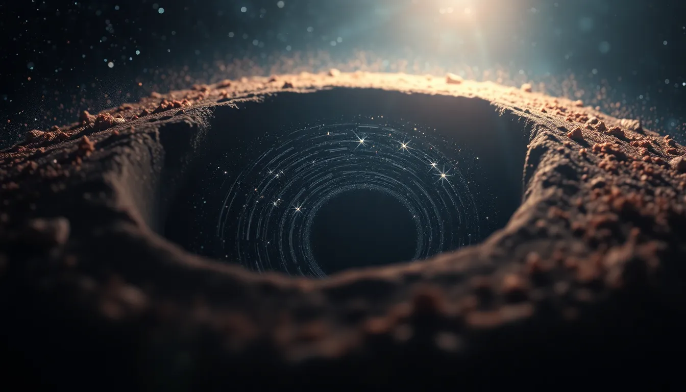 Close-Up of Black Hole Event Horizon