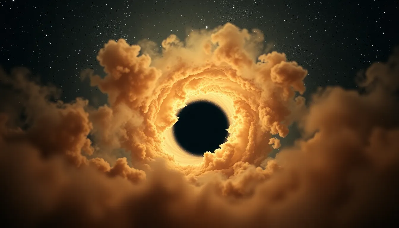 Cosmic Dust Clouds Surrounding a Black Hole