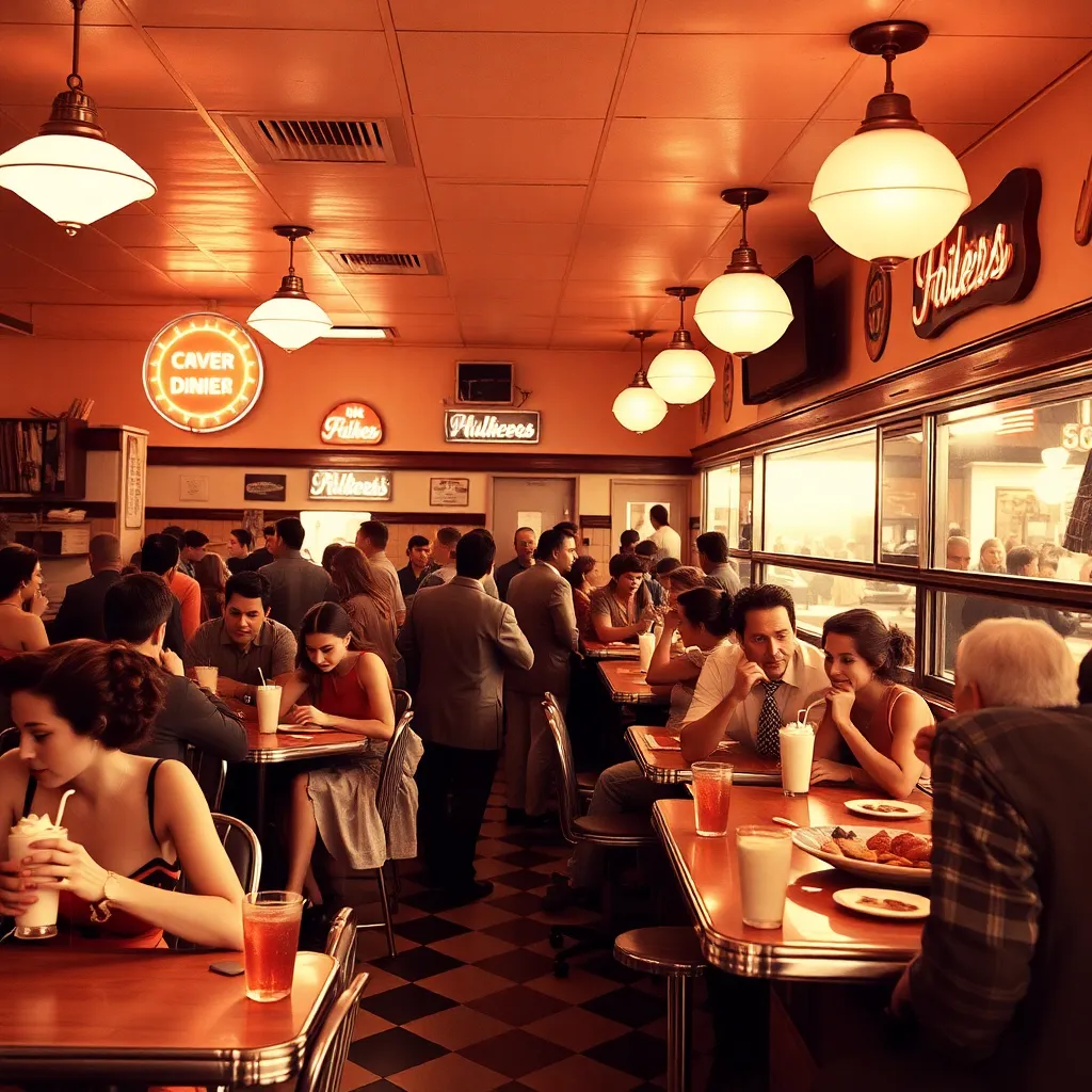 1950s Retro Diner Scene