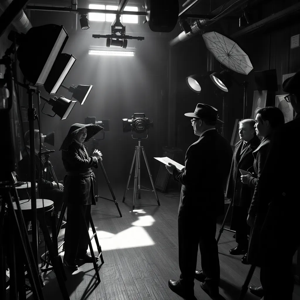 1940s Film Director on Set
