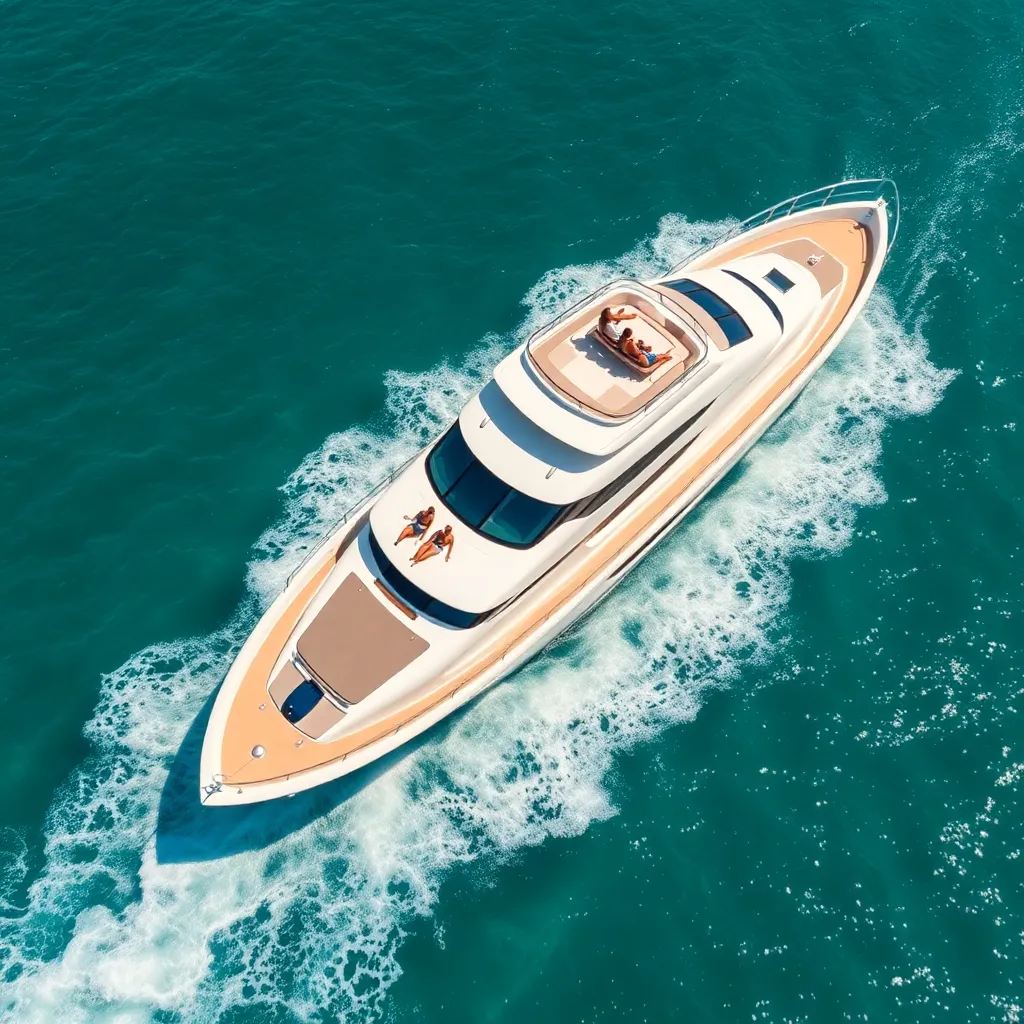 Luxury Yacht Cruising in Turquoise Waters