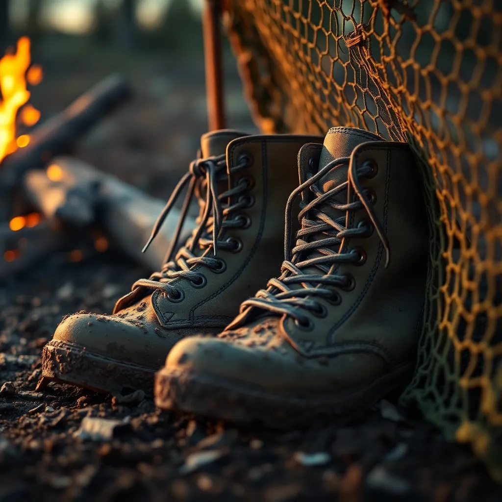 This close-up image highlights the intricate details of military camouflage fabric, showcasing its unique weave and texture. Natural daylight illuminates the fibers, creating a play of light and shadow that enhances the depth of the image. Deep greens and browns dominate the color palette, characteristic of military patterns. The shallow depth of field draws attention to the craftsmanship, with the soft bokeh in the background providing a pleasing contrast.