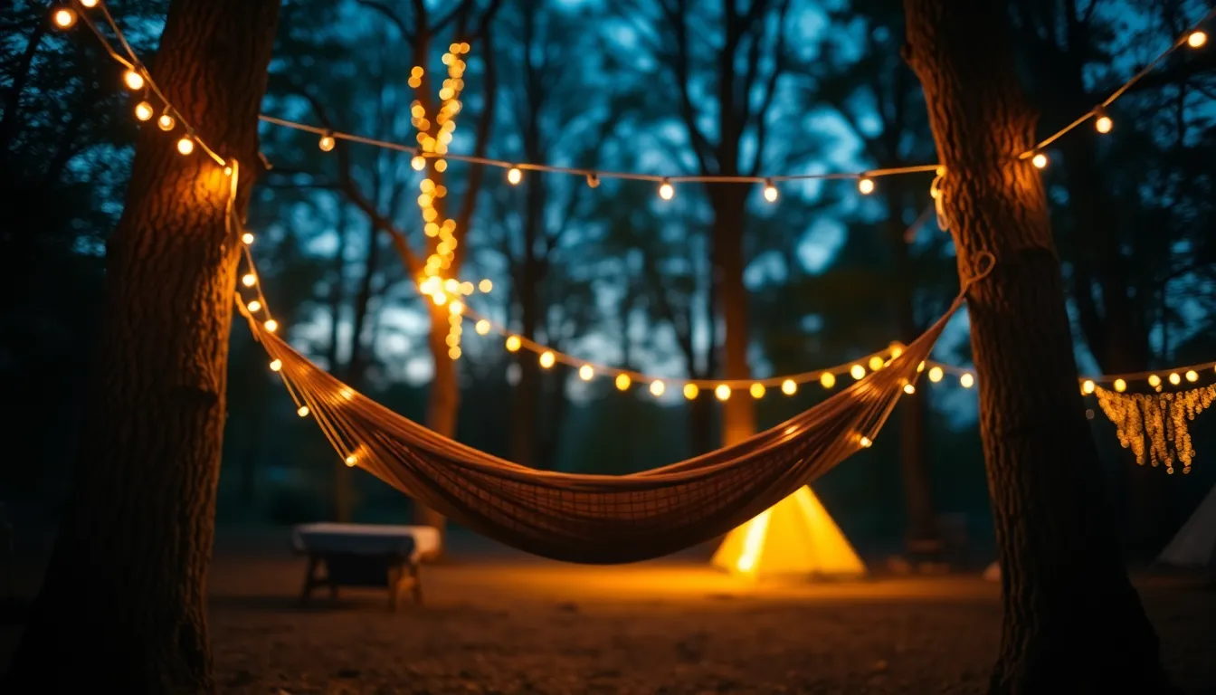 Enchanting Campsite at Twilight: Cozy Vibes