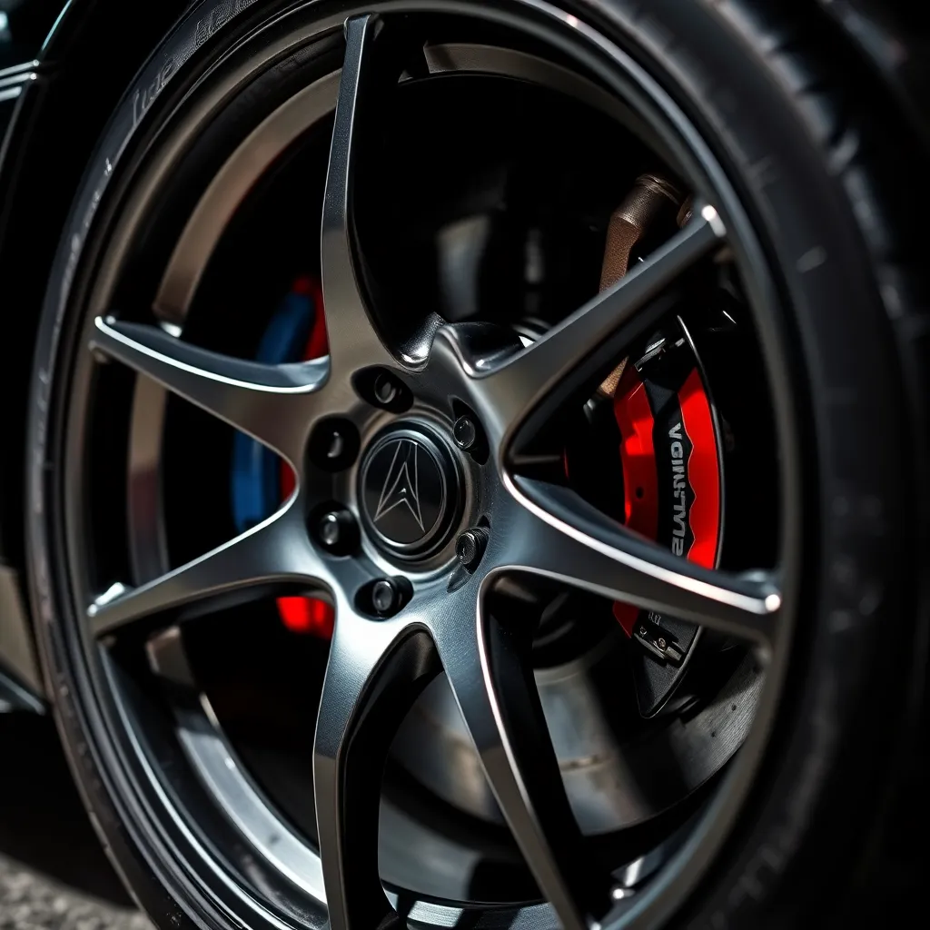 Close-Up of High-Performance Car Wheel