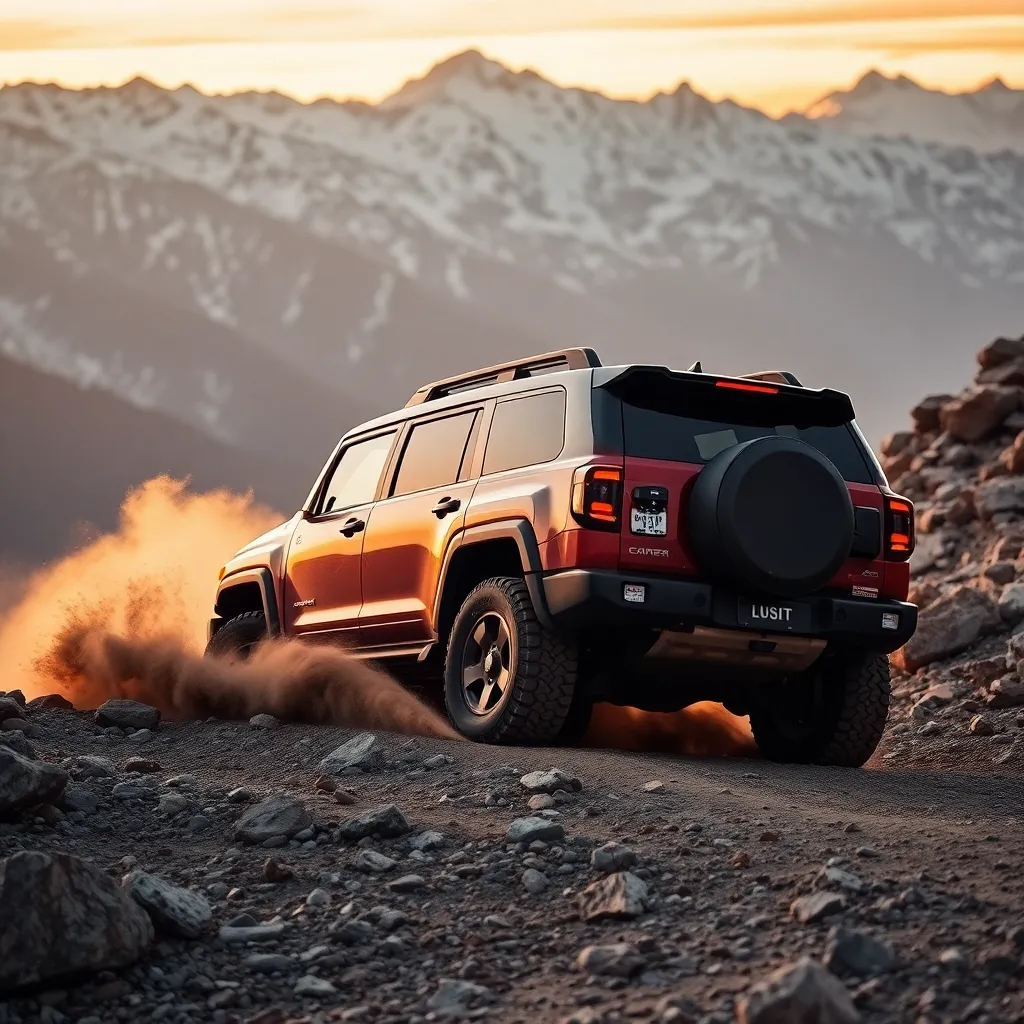 SUV Adventure on Rocky Mountain Trail