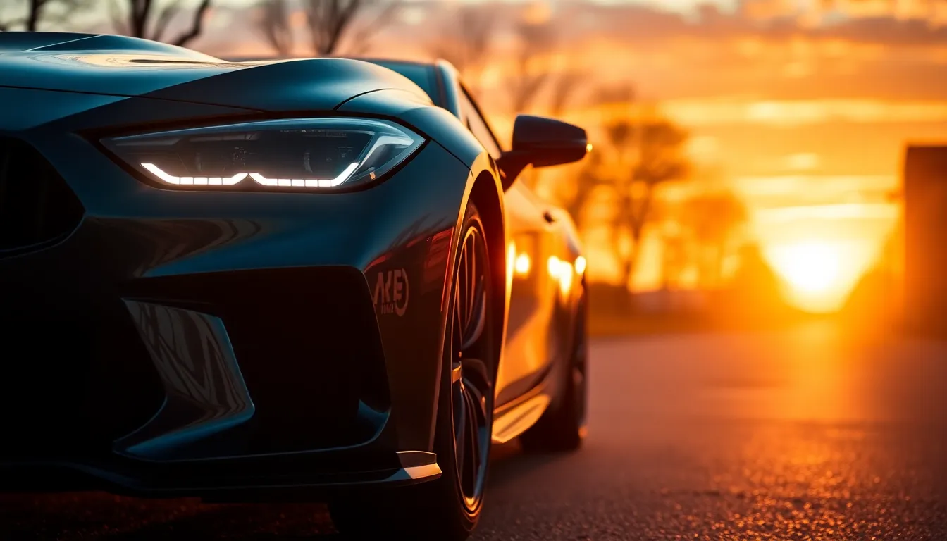This dynamic image captures the excitement of an off-road SUV driving through a muddy trail on a sunny day in the countryside. Water and mud splash around the vehicle, creating a sense of movement and adventure against a backdrop of vibrant green fields and distant mountains. The image showcases natural muted tones, enhancing the rugged beauty of the terrain. A medium depth of field ensures both the SUV and the landscape are in sharp focus, while leading lines draw the viewer's eye towards the thrilling scene, celebrating the spirit of exploration.