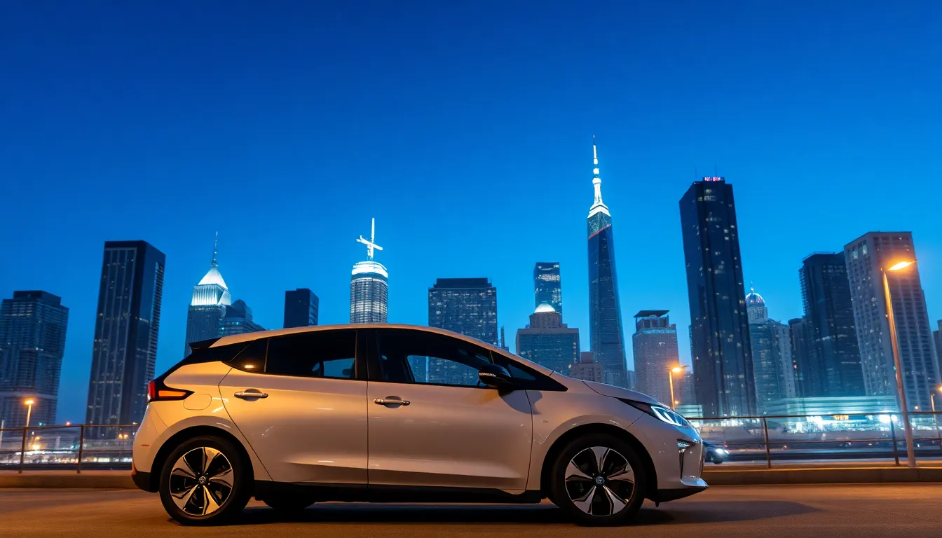 This lively image captures the essence of urban transportation, featuring a taxi cab weaving through bustling city streets during the early morning. The overcast lighting creates a soft ambiance, allowing the vibrant colors of the scene to stand out without harsh contrasts. With hyperfocal depth, every detail from the busy foreground to the distant cityscape is sharp and clear. The muted color palette reflects the early morning mood, while a dynamic Dutch angle composition conveys the energy and movement of city life, offering a glimpse into the rhythm of urban transportation.