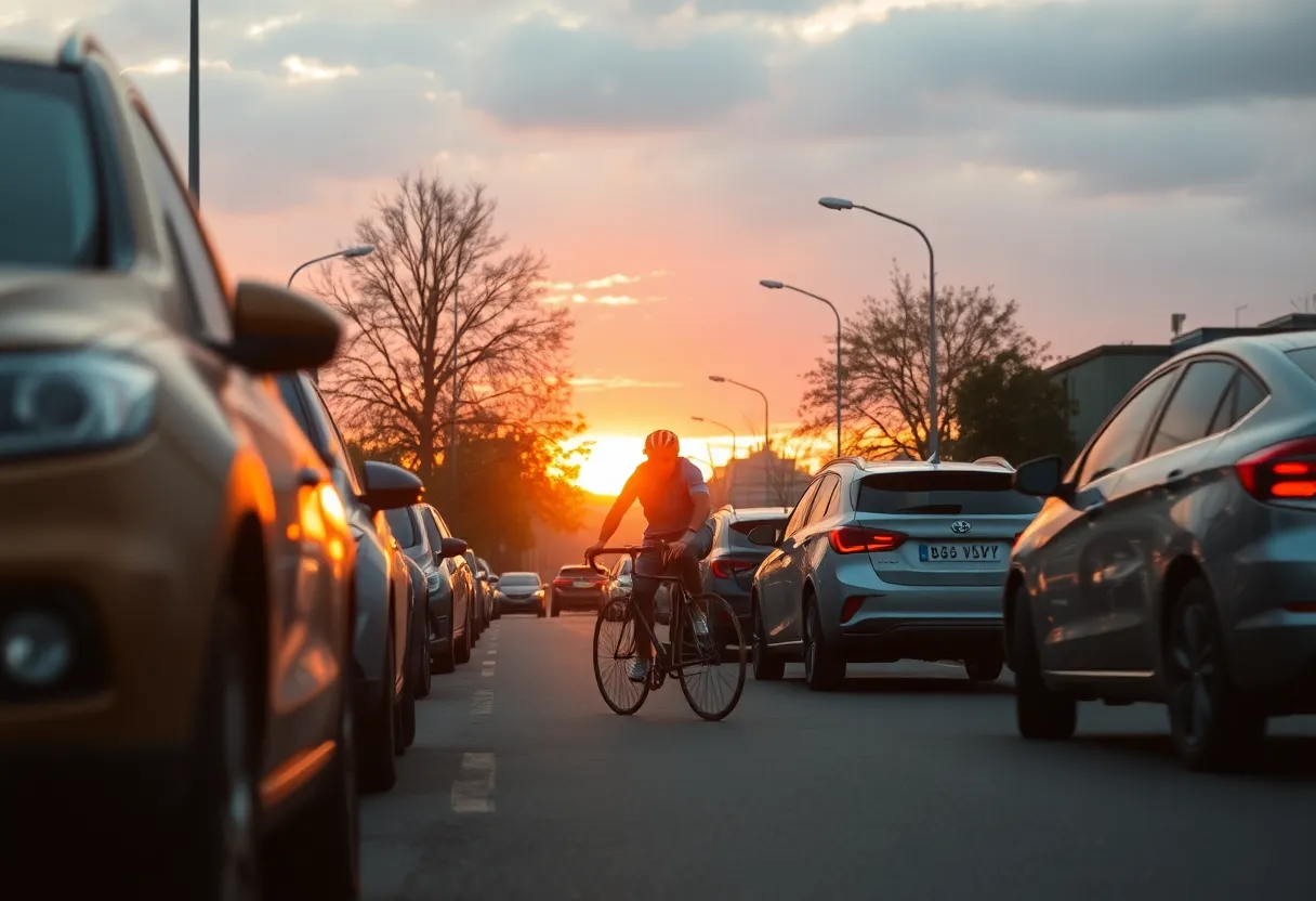 Experience the thrill of a night street race captured in a vibrant urban landscape, where two racing cars blur past under the glow of neon lights. The dynamic scene is filled with energy, with headlights streaking across the frame and reflections shimmering on the wet asphalt. A cinematic color grading of teal and orange amplifies the excitement, creating a visually stunning impression. The use of a Dutch angle further enhances the sensation of speed, making it an exhilarating image for motorsport enthusiasts.