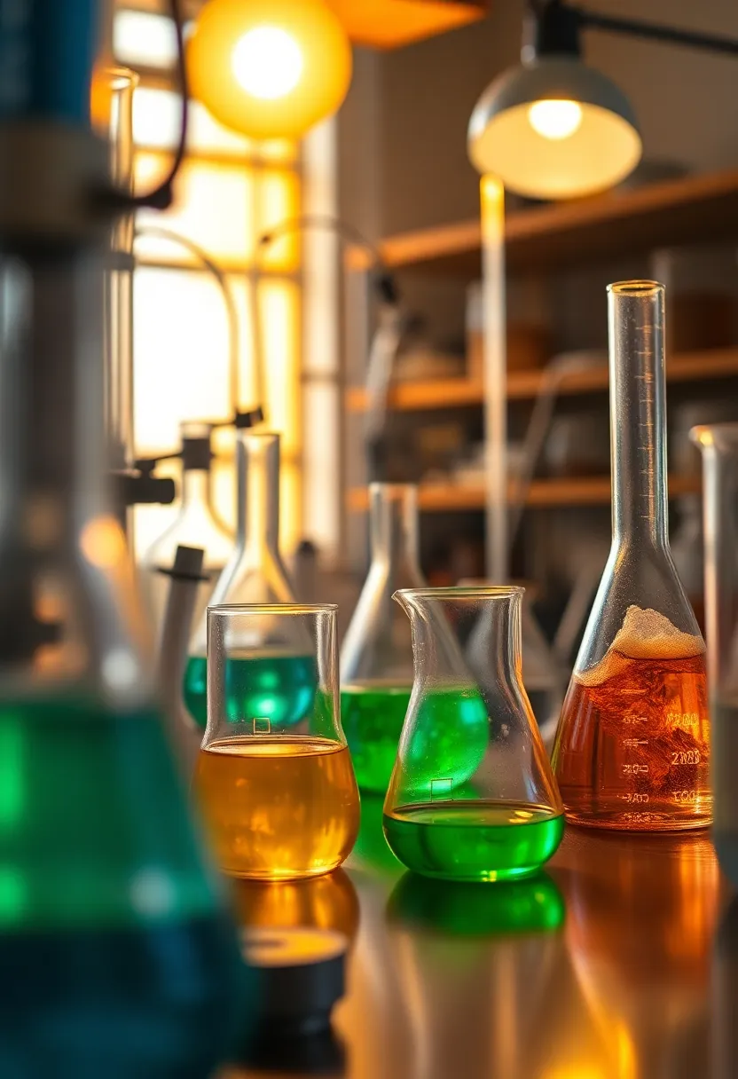Chemical Reactions in Laboratory Equipment