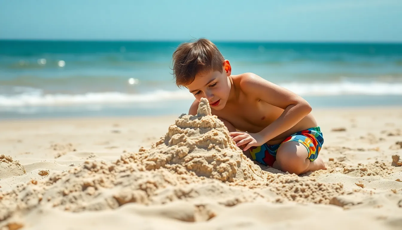 Children Playing Soccer at Sunset in Urban Park