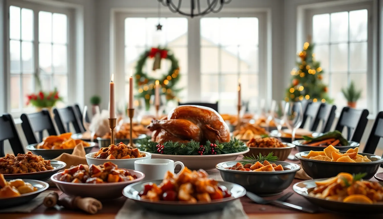 Cozy Christmas Living Room with Tree