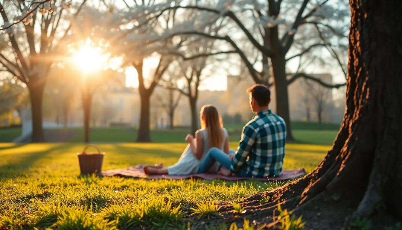 Tranquil City Park at Dusk