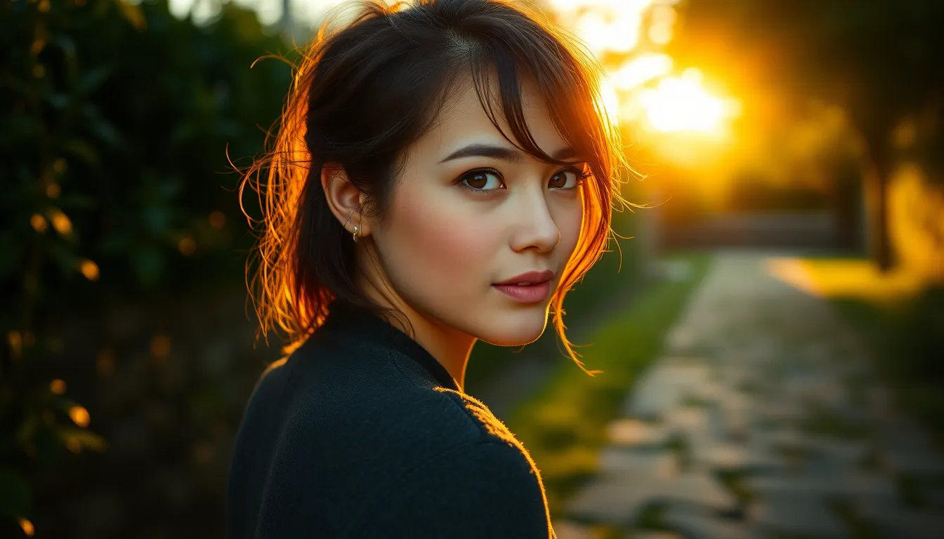 Sunlit Pathway in City Park