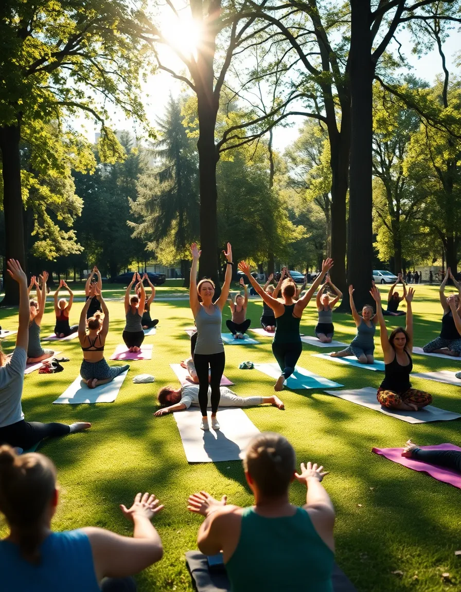 Community Yoga Class in City Park
