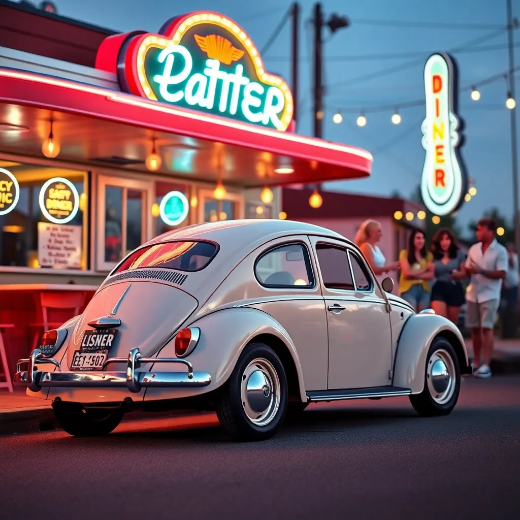 1950s Volkswagen Beetle at Retro Diner