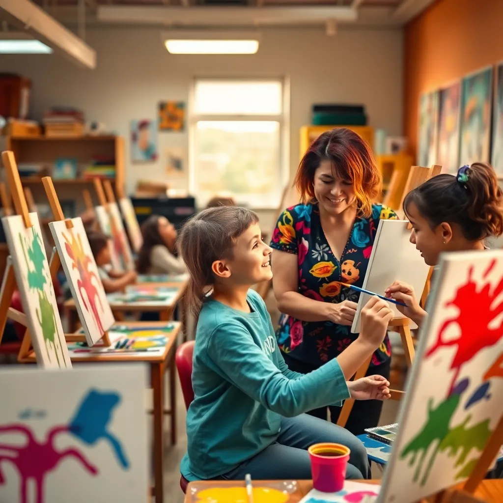 Creative Arts Classroom Full of Color