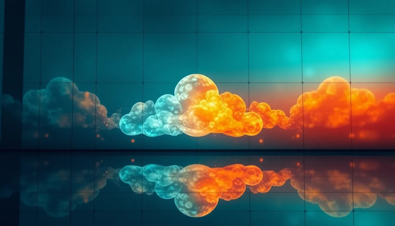 Futuristic Cloud Network Visualization