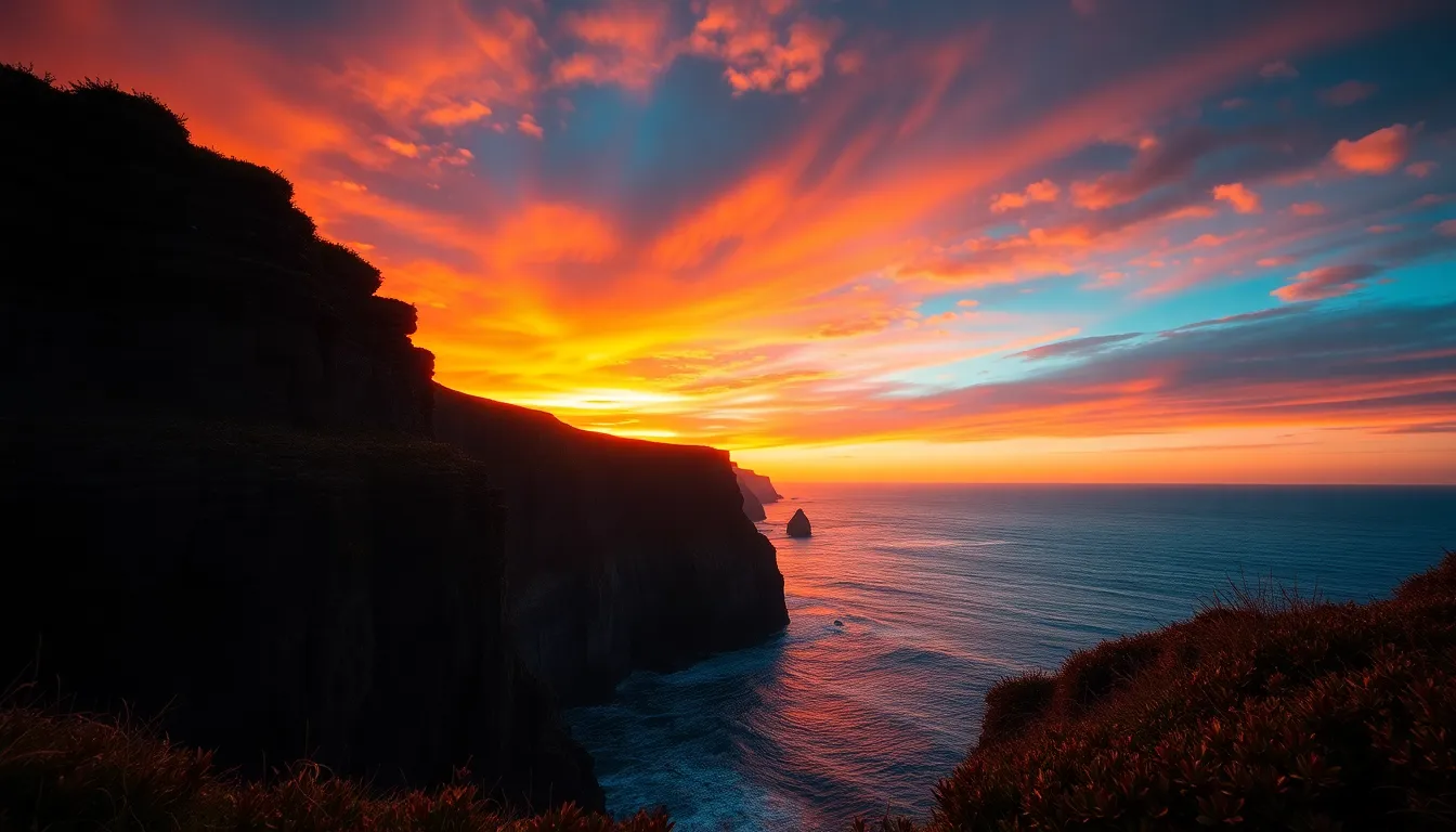 Golden Hour at a Tranquil Sandy Beach