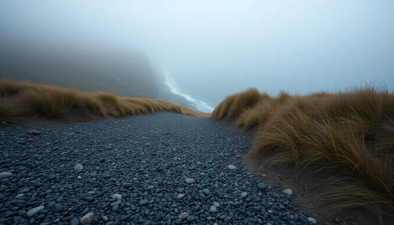 Misty Morning Along the Coastline