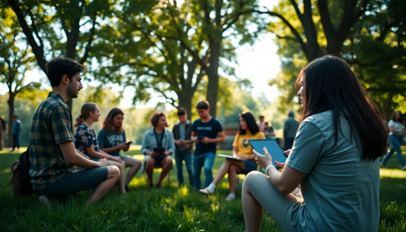 Outdoor Tech Meetup in a Park
