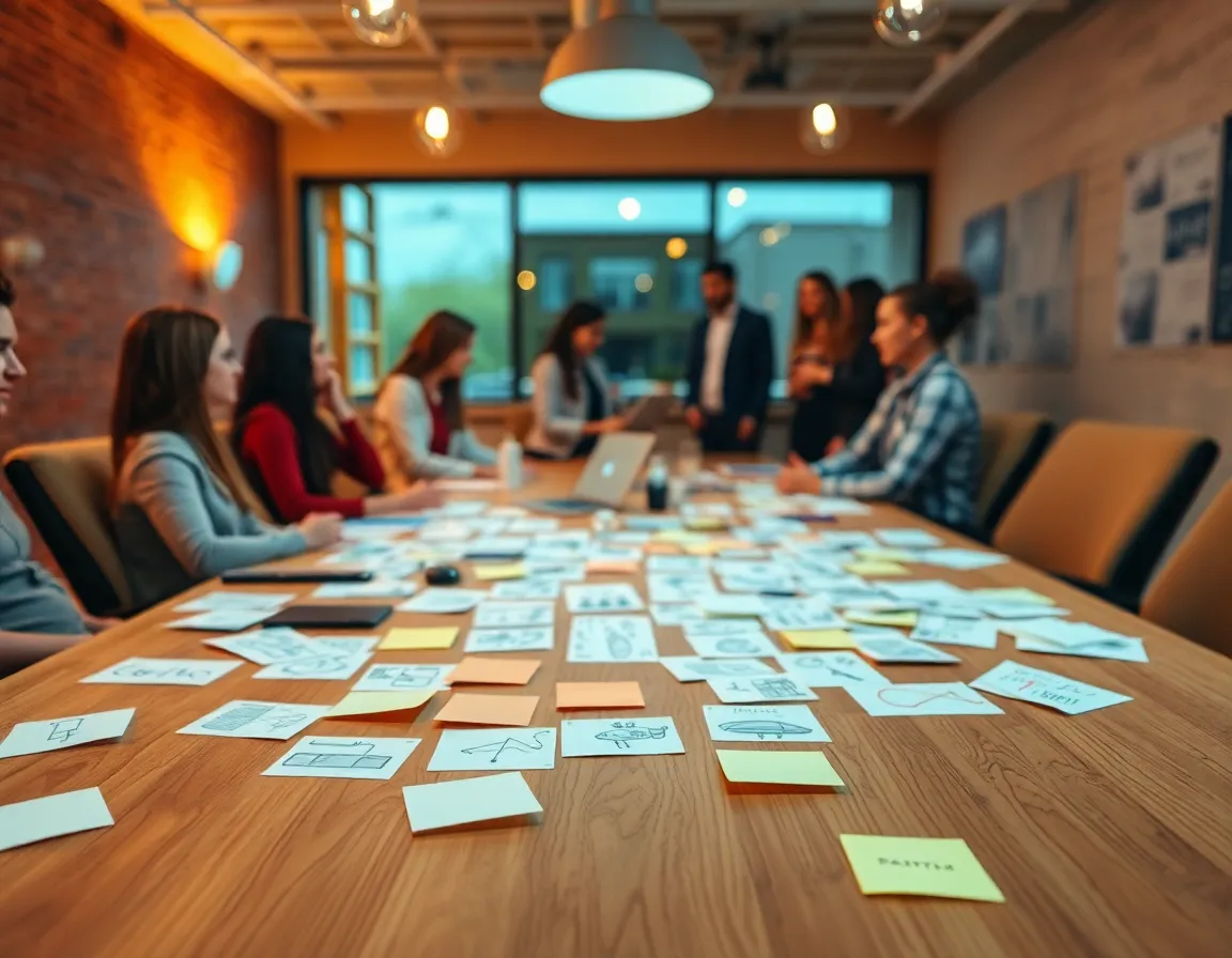 Team Brainstorming Session with Notes