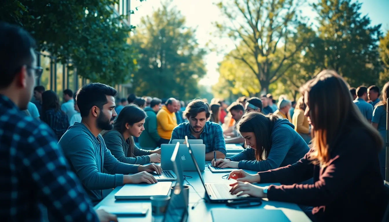 Dynamic Outdoor Hackathon Scene
