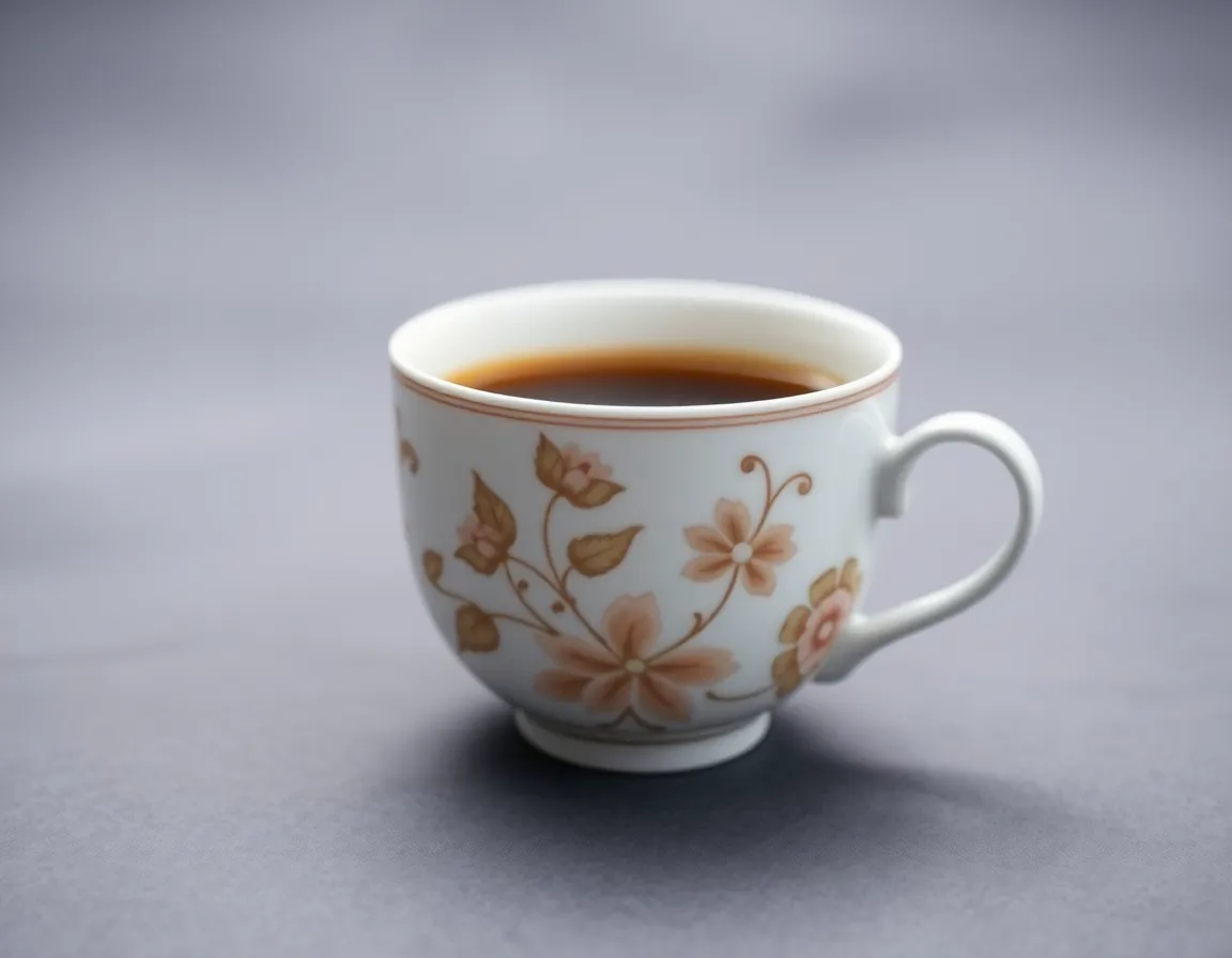 Elegant Coffee Cup with Floral Design