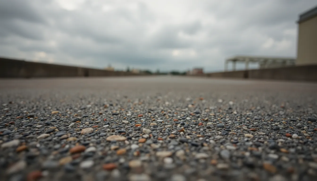 Textured Concrete Surface Under Overcast Sky
