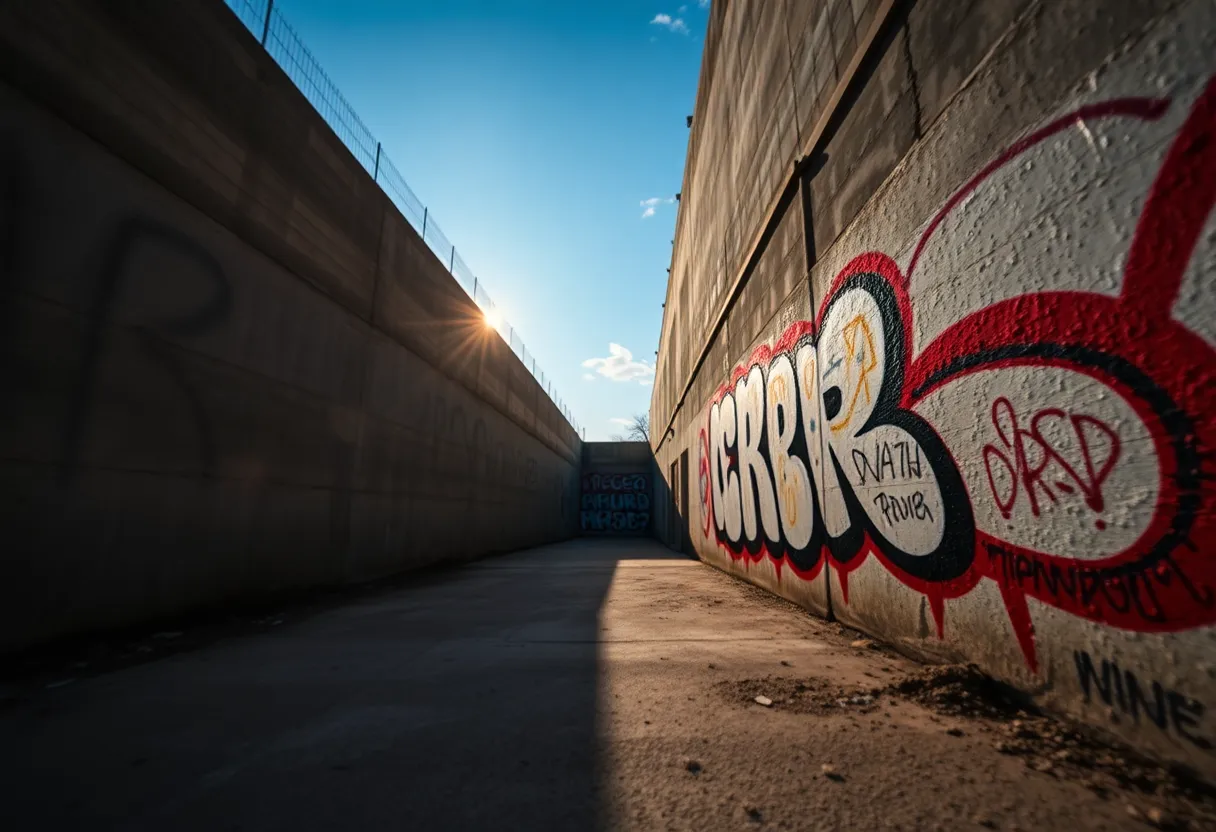 Vibrant Graffiti on Concrete Wall