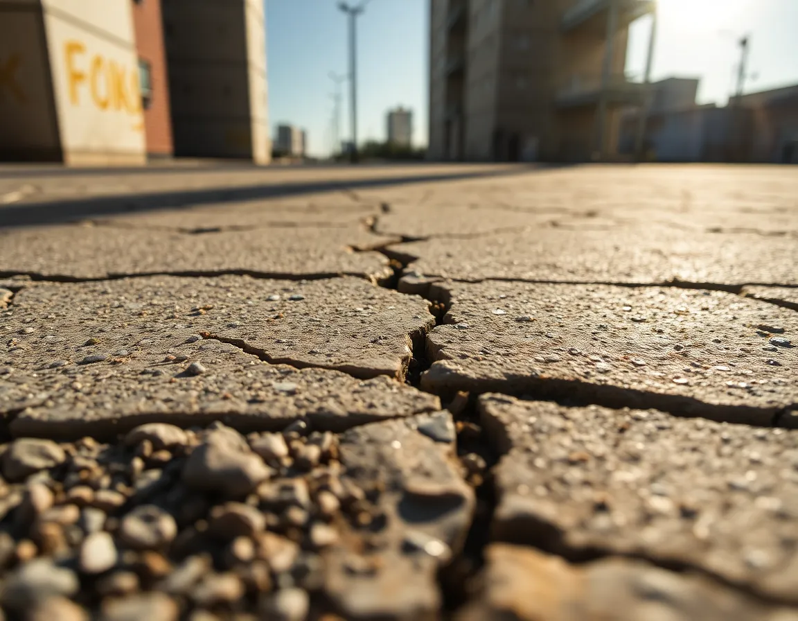 Cracked Concrete Texture in Urban Setting