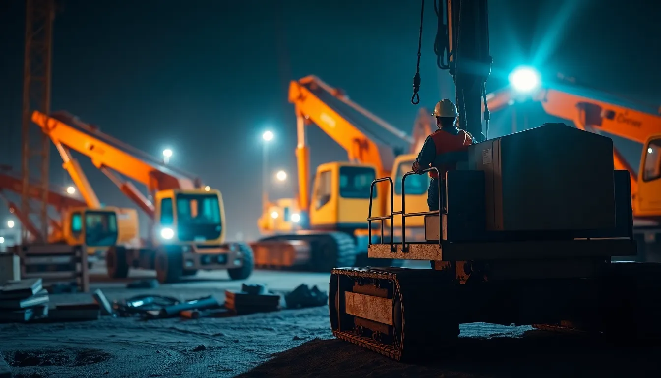 Night Operations on Construction Site