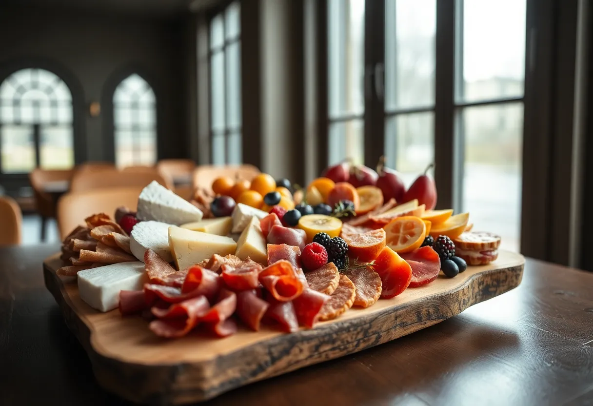 Gourmet Charcuterie Board Arrangement