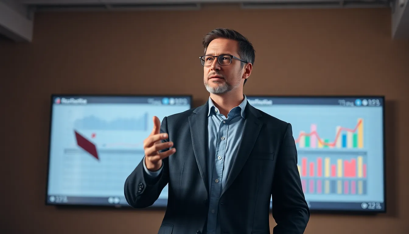 Dynamic Speaker at Corporate Seminar A charismatic speaker addresses an engaged audience during a corporate seminar, with warm golden hour lighting creating an inviting atmosphere. The warm rim light accentuates the speaker's silhouette against the audience, who are actively taking notes. The cinematic color grading enhances the vibrancy of the scene, and the composition leads the viewer's eye from the speaker to the captivated audience, emphasizing the connection and engagement within the corporate environment.