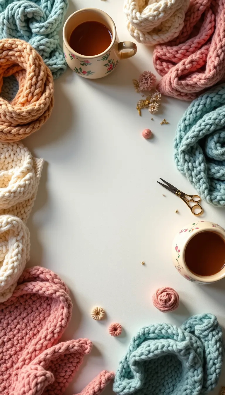 Handmade Crafts Flat Lay with Creative Touch