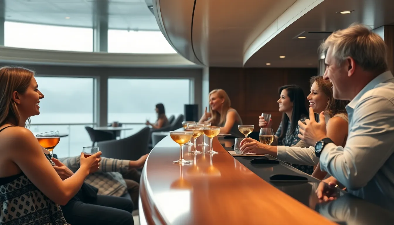 Elegant Dining Experience on Cruise Ship