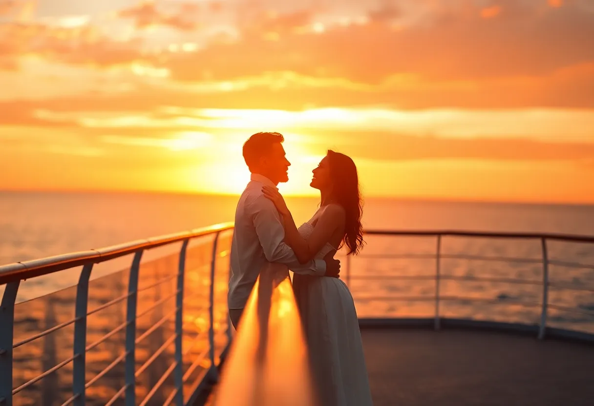 Experience the freshness and culinary artistry of a gourmet seafood dish elegantly presented on a cruise. This close-up image highlights succulent shrimp surrounded by colorful garnishes, captured in natural light that enhances the dish's vibrant colors. The textured wooden table surface adds an inviting element, while the creamy bokeh background elevates the focus on the meal. Perfect for showcasing fine dining experiences while traveling.