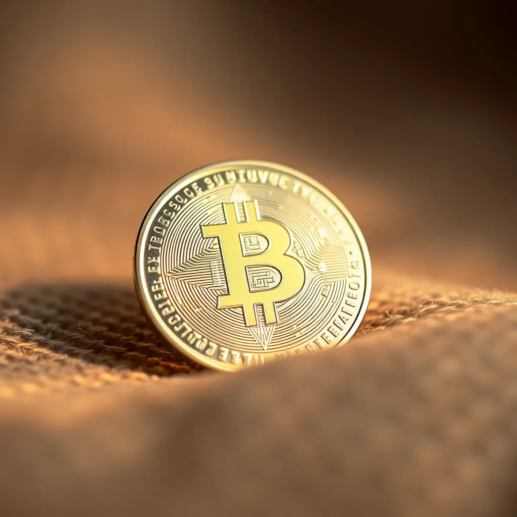 Macro Shot of a Cryptocurrency Coin